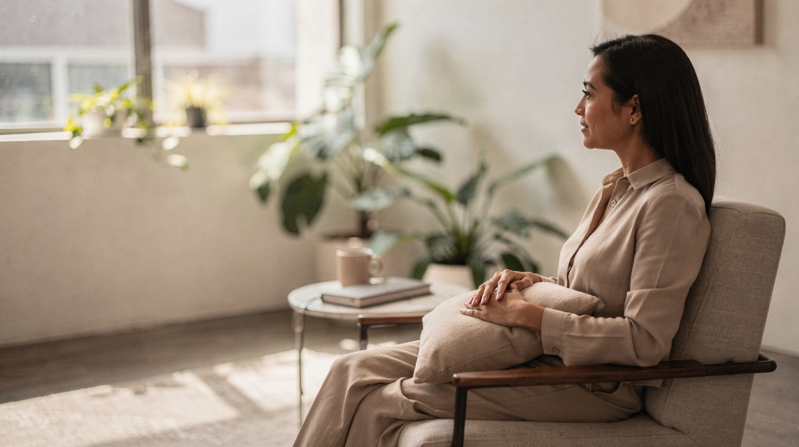 Therapist in Granada Hills, CA – client talking with a therapist in a bright office at Uriel Behavioral Wellness